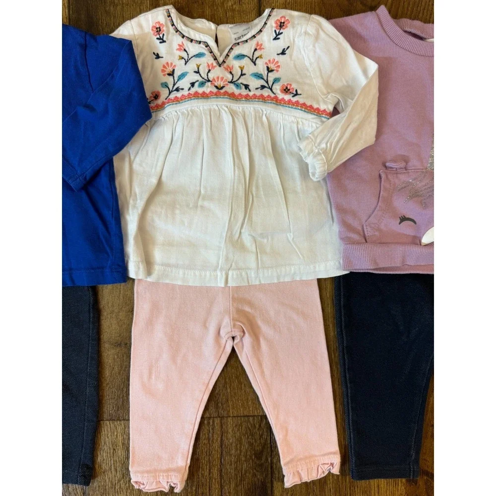 Baby Girl Outfits 6 Months Long‎ Sleeved Shirts Pants Leggings Clothes Lot Owl